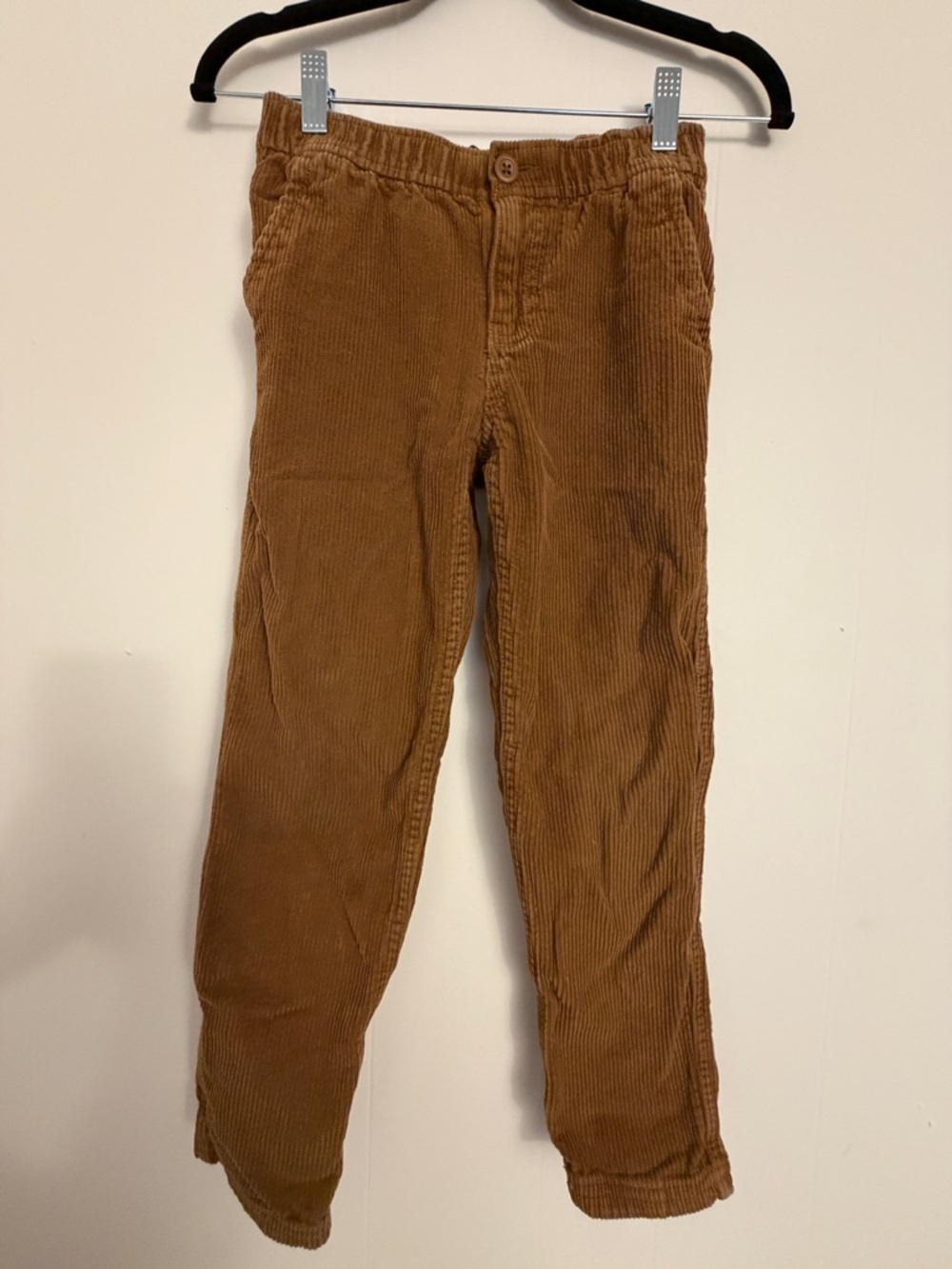 Old Navy Corduroy Taper Pants Kids Size M 8 Brown Excellent Ribbed Elastic Waist